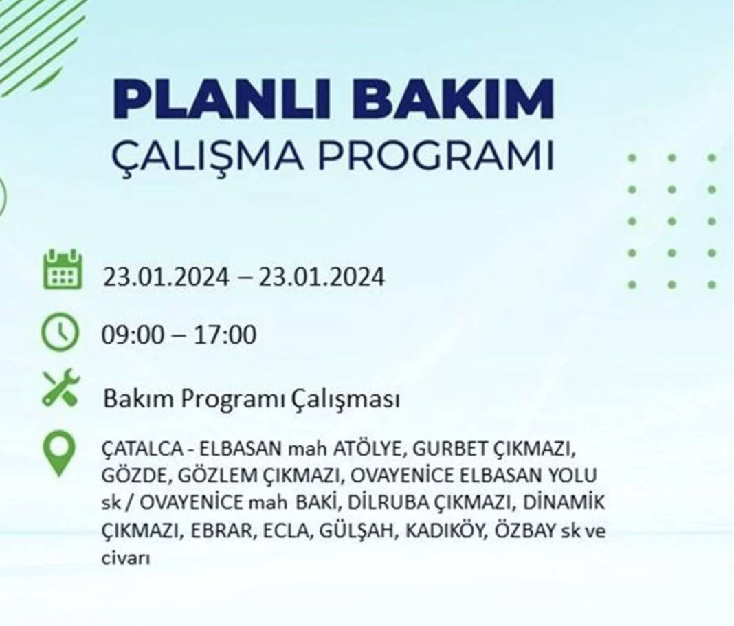 İstanbul karanlığa gömülecek! 22 ilçede saatlerce elektrik gelmeyecek! Hangi ilçelerde elektrik kesintisi var? 25